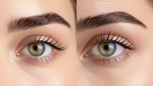 individual hair like pigment strokes