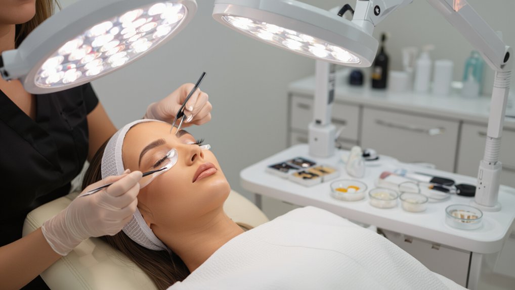 lash extensions application experience