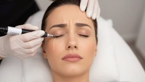 pmu eyebrow procedure pain