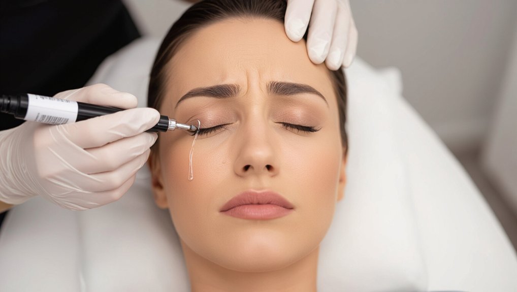pmu eyebrow procedure pain