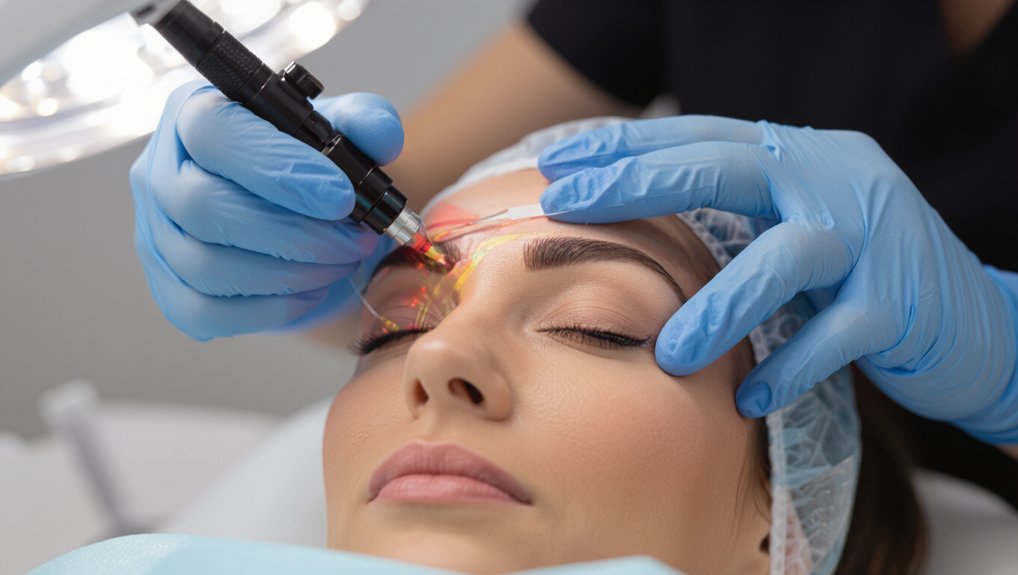 remove and correct pmu eyebrows